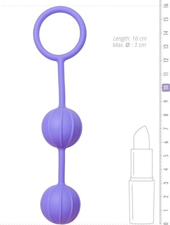 Vaginale Balletjes Verticale Ribbels - Paars