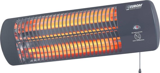 Eurom Terrasverwarming Q-time - Heater 500, 1000, 1500W