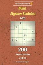 Puzzles for Brain - Mini Jigsaw Sudoku 200 Expert Puzzles 6x6 Vol. 14
