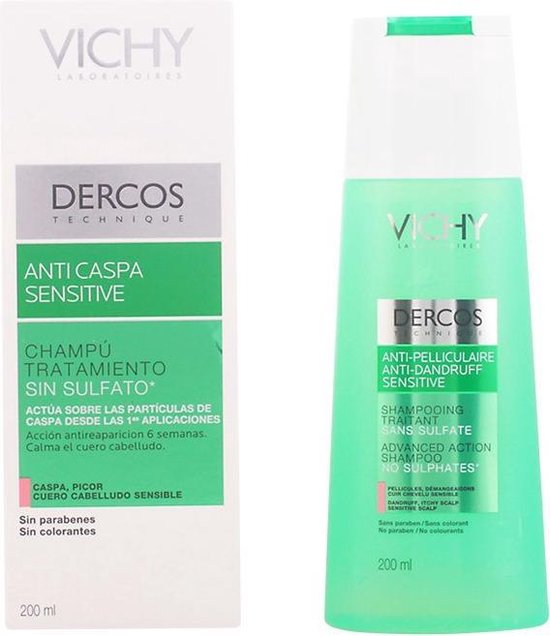 PROMO 2 stuks Vichy DERCOS Anti-Pelliculaire Sensitive shampooing traitant  200 ml | bol
