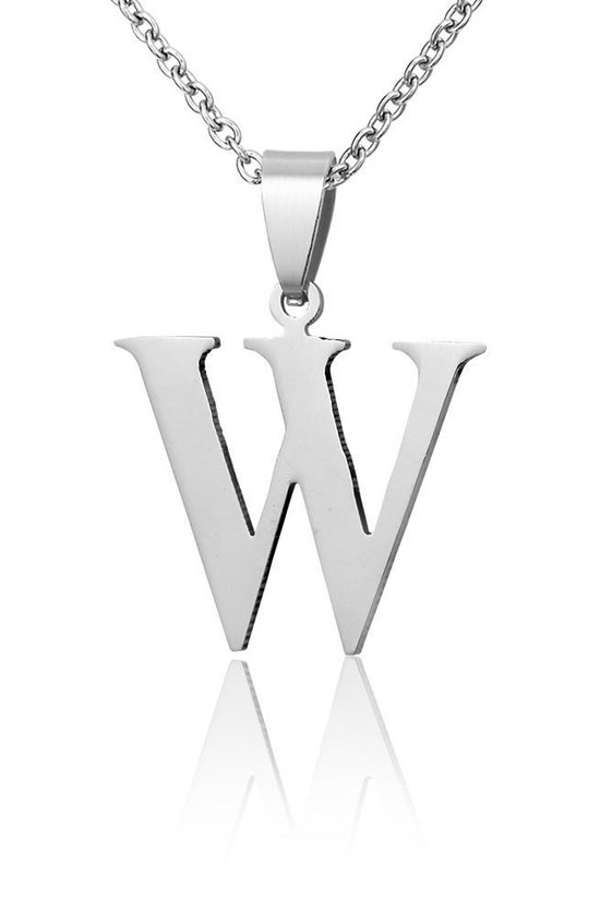 Montebello Ketting Letter W - 316 Staal - Letter - 25x30mm - 50cm