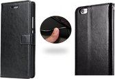 Apple iPhone 7 - Leren Portemonnee Hoesje Zwart - Lederen Wallet Case TPU - Book Case - Flip Cover - Klap - 360 beschermend Telefoonhoesje