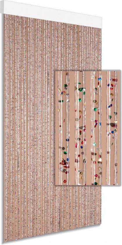 DEGOR Deurgordijn kunststof Ember zwart 90x210 cm kopen