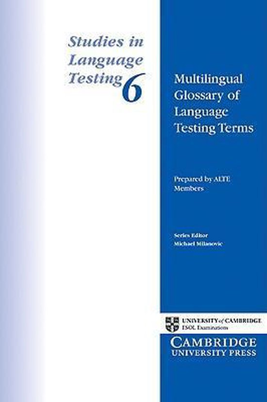 Multilingual Glossary of Language Testing Terms - cover