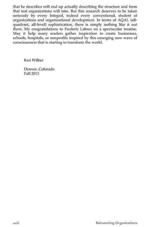 Reinventing Organizations