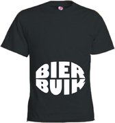 Mijncadeautje T-shirt - Bierbuik - - unisex - Zwart (maat 3XL)