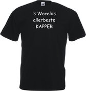 Mijncadeautje T-shirt - 's Werelds beste Kapper - unisex Zwart (maat 3XL)