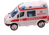 Jonotoys Ambulance 8,5 Cm Wit Met Pullback