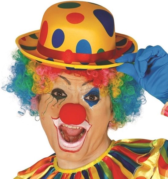 Chapeau melon Clown à pois colorés | bol.com