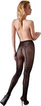 Zwarte netpanty zonder kruis M/L