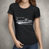 Supermom Tshirt | Zwart | Medium