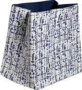 Cosy & Trendy Mand Magic Fabric - 40 cm x 30 cm x 34 cm - Wit-Blauw
