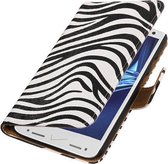 Zebra booktype wallet cover hoesje voor Motorola Droid Turbo 2