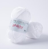 Phildar Phil Coton 3 blanc 10 x 50 gram