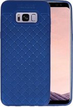 Blauw Geweven TPU case hoesje voor Samsung Galaxy S8 Plus