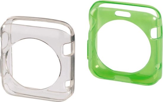 Hama Crystal cover set Apple Watch 38mm transpar&groen