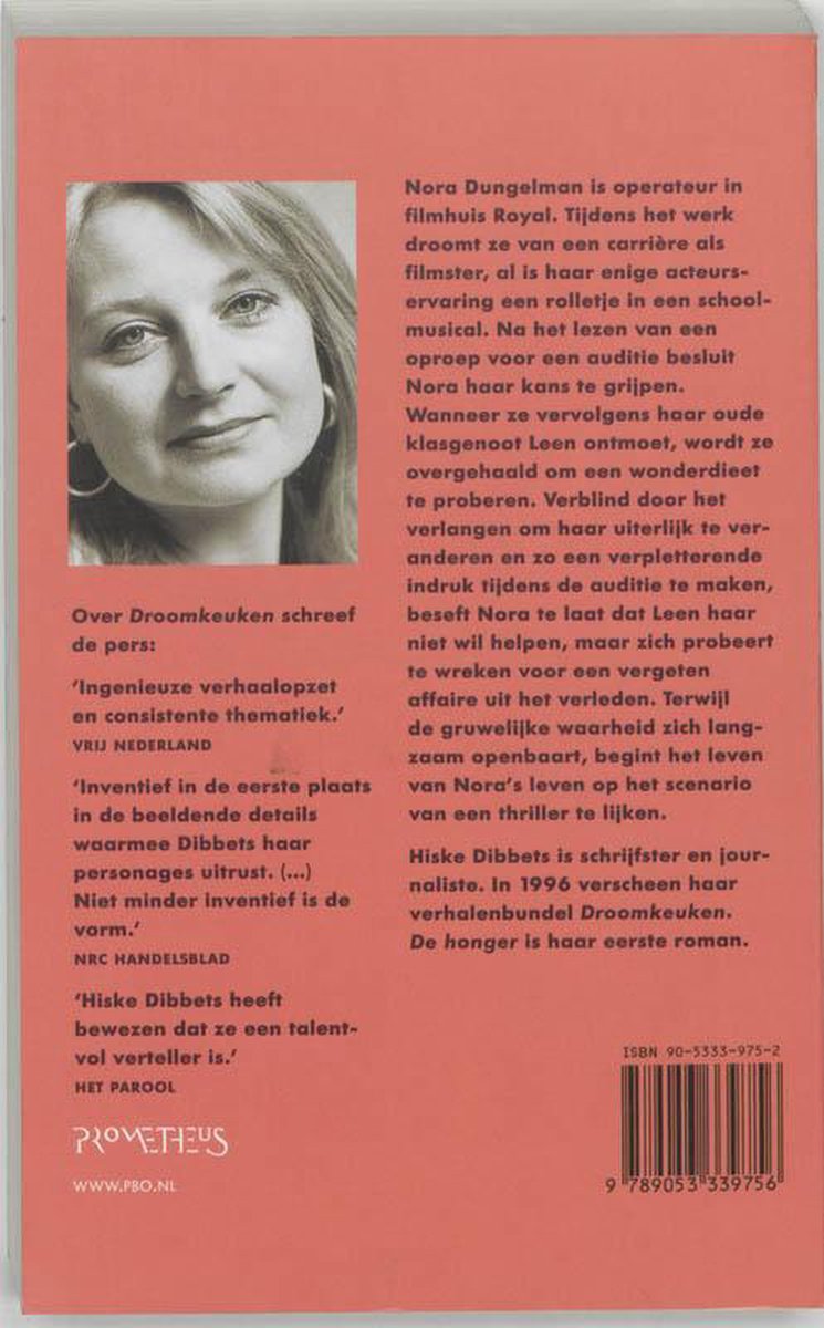 De Honger - back cover