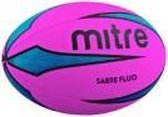 Rugbybal Mitre Sabre Fluo - Roze/Blauw - Maat 5