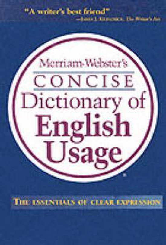 Merriam-Webster's Concise Dictionary of English Usage - cover