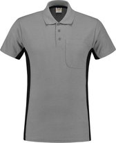 Tricorp Poloshirt Bi-Color - Workwear - 202002 - Grijs-Zwart - maat M