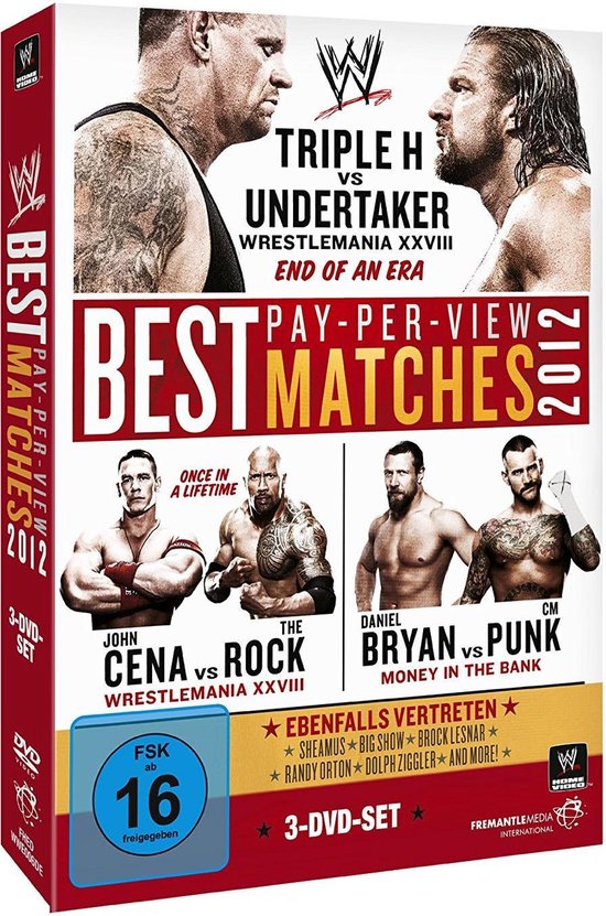 DVD hoes "Best PPV Matches 2012". Triple H vs Undertaker, John Cena vs The Rock, Daniel Bryan vs CM Punk.