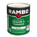 Rambo Pantserbeits Schuur & Tuinhuis Zijdeglans Dekkend - Makkelijk Verwerkbaar - RAL 9010 - 0.75L