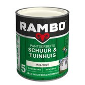Rambo Schuur & Tuinhuis pantserbeits zijdeglans dekkend RAL 9010 750 ml