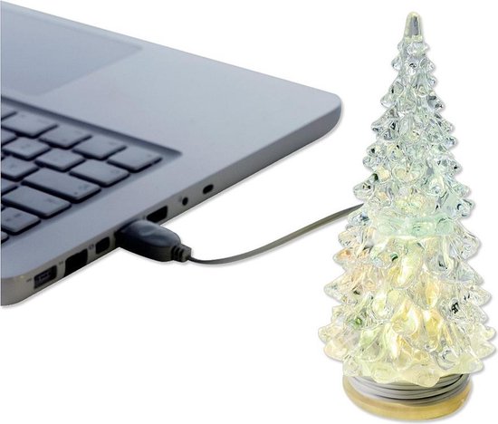 Mini kerstboom met led verlichting USB veranderd in 7 kleuren! | bol.com