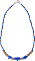 Ghanese blauwe ketting met bauxiet kralen