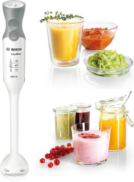 Bosch MSM66020 ErgoMixx - Staafmixer - 600W - 12 standen - Hakmolen - Wit