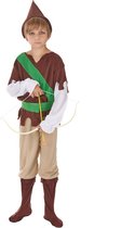 LUCIDA - Groen en bruin Robin Hood pak voor jongens - S 110/122 (4-6 jaar)