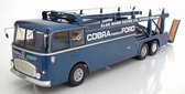 Fiat Bartoletti 306/2 Shelby Cobra Racing Transporter Alan Mann Blauw 1:18 Norev Limited 1000 Pieces