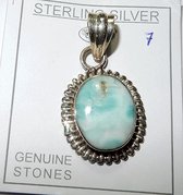 larimar zilveren hanger