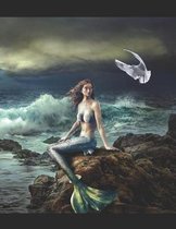 Mermaid on the Rocks Sheet Music Paper