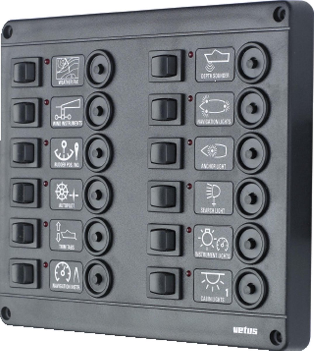 VETUS P12CB24 Schakelpaneel 24 Volt