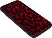 ADEL Siliconen Back Cover Hoesje voor iPhone SE (2020)/ 8/ 7 - Rode Luipaard
