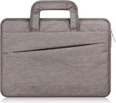 Shop4 - 13 inch Laptop Sleeve met Handvaten - Business Donker Grijs