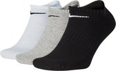 Nike Everyday Cushion No-Show  Sokken (regular) - Maat 38-42 - Unisex - zwart/wit/grijs