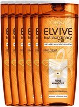 L'Oréal Paris Elvive Extraordinary Oil Shampoo - 6 x 250 ml - Fijne Kokosolie - Voordeelverpakking