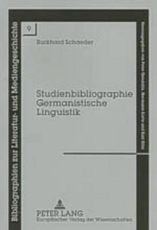Studienbibliographie Germanistische Linguistik - cover
