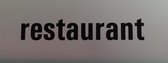 Aluminium deurbordje tekst: restaurant | 5 jaar garantie | Zelfklevend | 130x50x0,5 mm