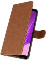 Bruin Bookstyle Wallet Cases Hoesje voor Samsung Galaxy A9 2018