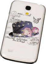 3D Hardcase met Diamant Galaxy S4 Mini I9190 Hoed - Back Cover Case Bumper Hoesje