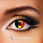 Partylenzen - Vlag België - jaarlenzen met lenshouder - kleurlenzen Partylens®