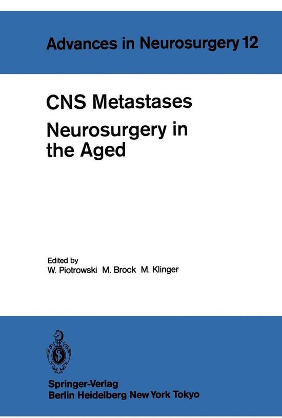 Medicine (R0) - CNS Metastases Neurosurgery in the Aged - cover