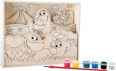 small foot - "My First Dinosaurs" Wooden Colouring Picture