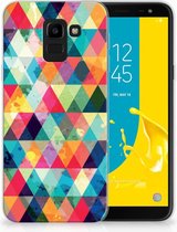 Geschikt voor Samsung Galaxy J6 2018 Uniek Design TPU Hoesje Geruit