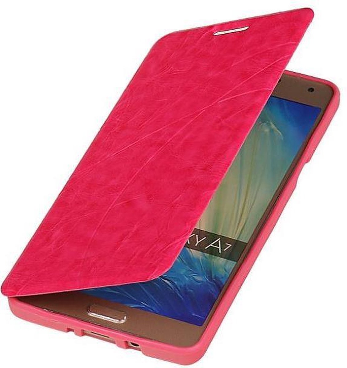 Easy Booktype hoesje Geschikt voor Samsung Galaxy A7 Roze