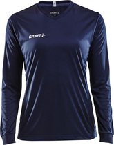 Craft Squad Jersey Solid LS Shirt dames Sportshirt - Maat L  - Vrouwen - blauw/wit