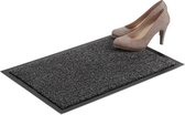 relaxdays schoonloopmat grijs - deurmat binnen - droogloopmat - voetmat - extra dun 40x60cm